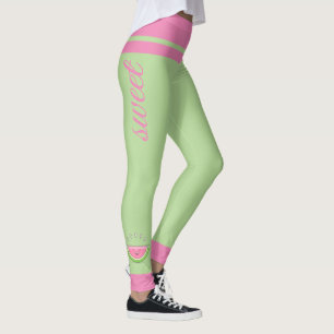 Söta vattenmelonlegeringar leggings