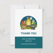 Söta Vilda Djur Djungelcamping Födelsedagsfest