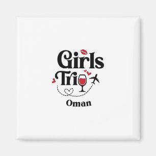 Söta vin flickresan Oman resa semester Magnet