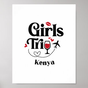 Söta vin flickresor Kenya resa semester Poster