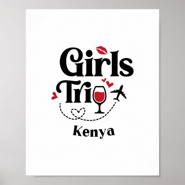 Söta vin flickresor Kenya resa semester  Poster (Framsidan)