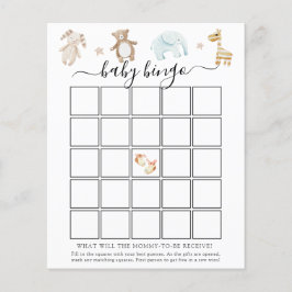 Söta Vintage Babyleksaker Bingo Spelkort