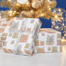 Söta vintage julklappar Handmålade Presentpapper
