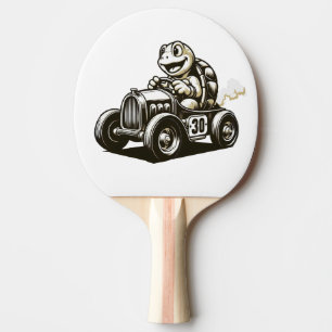 Söta vintage tecknade sköldpaddsracer Tri-Blend sk Pingisracket