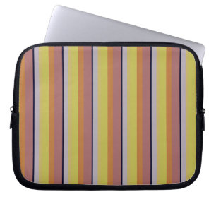 Söta vintagefärgade ränder laptop fodral