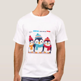 Söta vinterpingviner Vi älskar vintern T Shirt