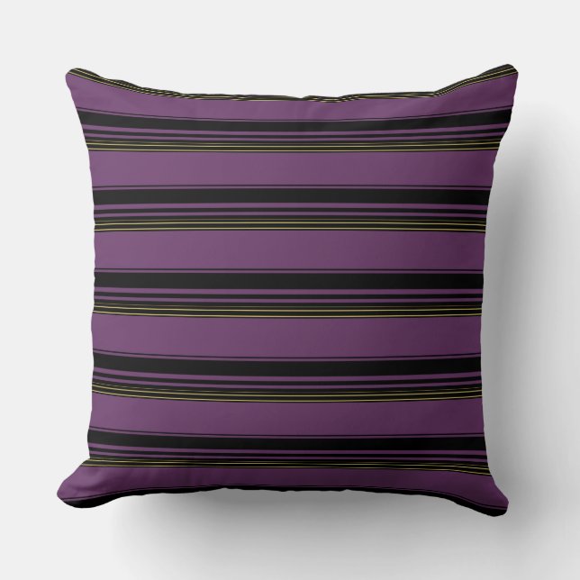 Söta violetta ränder kudde (Framsida)