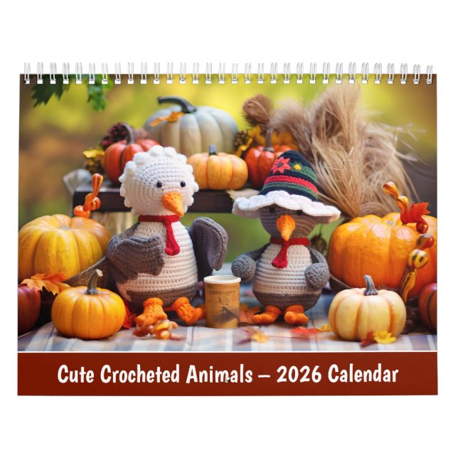 Söta virkade djur – 2026 kalender (Omslag)