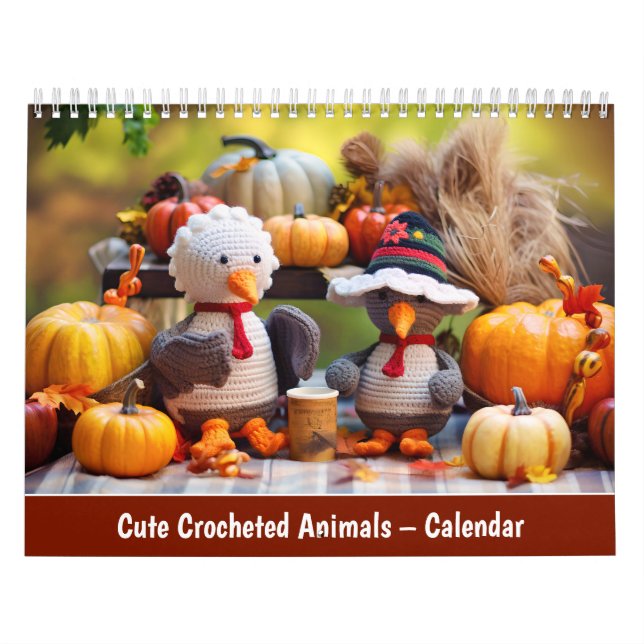 Söta virkade djur – Kalender (Omslag)