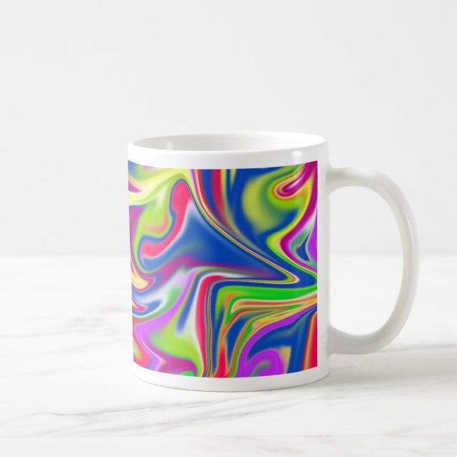 "Söta Virvlar: Bubblegum-marmoreringen" Kaffemugg (Höger)