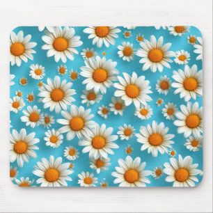 Söta vita blommor musmatta