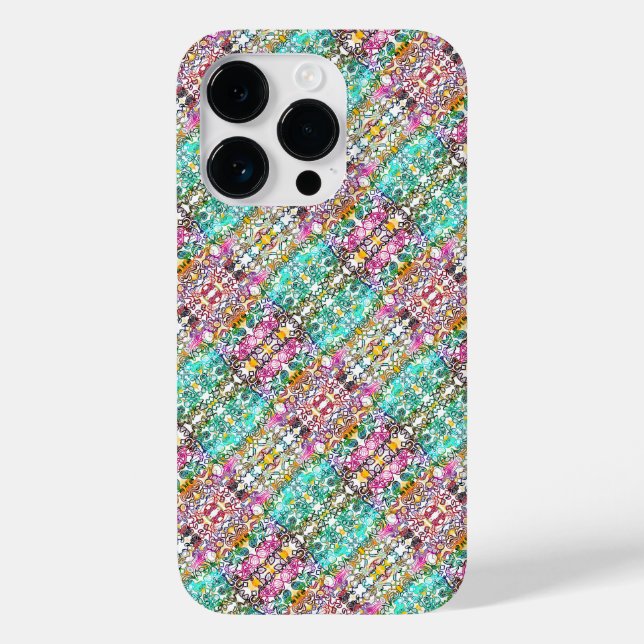 Söta vita färgglada blommor  Case-Mate iPhone-fodr (Baksida)