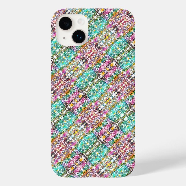 Söta vita färgglada blommor  Case-Mate iPhone-fodr (Baksida)
