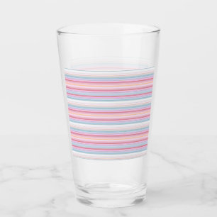 Söta vita rosa ränder glaskopp