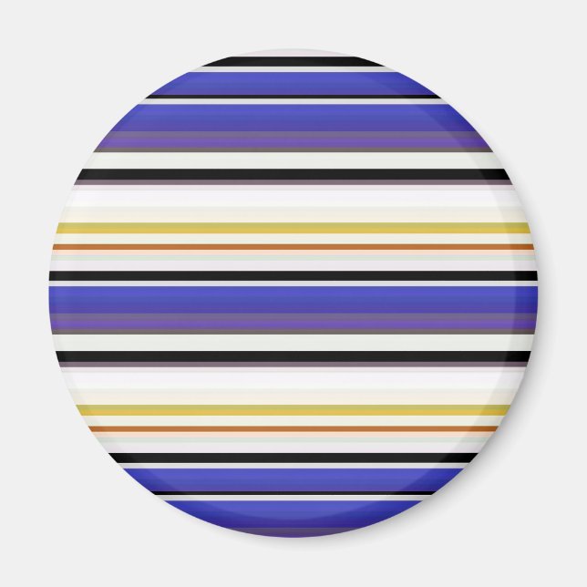 Söta vita violetta ränder magnet (Framsidan)