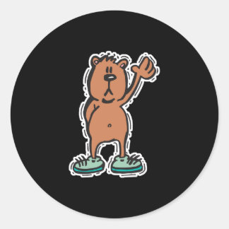 Söta vörnbjörn i smygare runt klistermärke