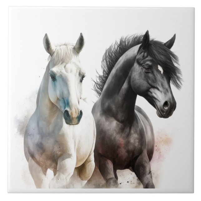 Söta Westerna hästar Land Kakelplatta (Framsidan)