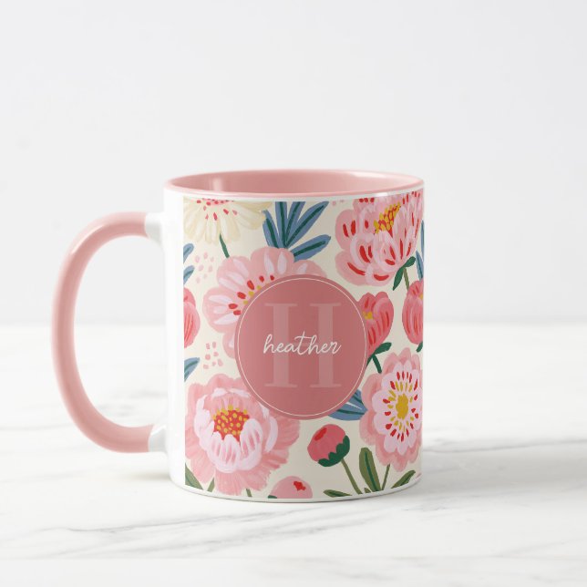 Söta Whimsical Blommor Muggar (Vänster)