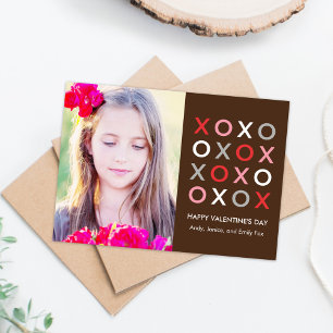 Söta XOXO Valentindagskort Julkort