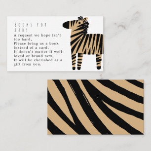 Söta zebra beige babyskyddsböcker för bebisar tilläggskort