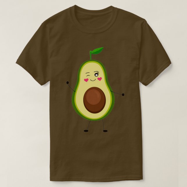 Sötad avocado-dekal t shirt (Design framsida)