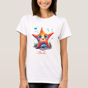 Sötad Orange av Namn-leende Starfish Älskare Gift T Shirt