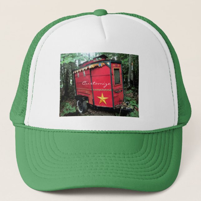 Sötad röd zigenare, liten karavan keps (Framsida)