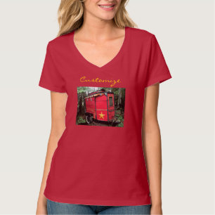 Sötad röd zigenare, liten karavan  t shirt