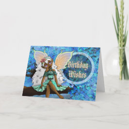 SötAfrikas amerikanska Fairy Birthday Kort