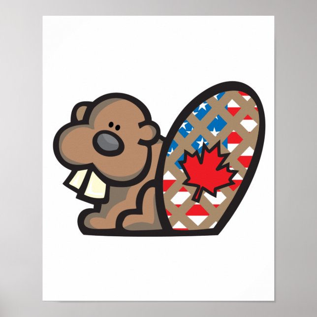 Sötamerikan canadian beaver poster (Framsidan)