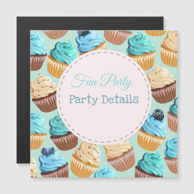 Sötar alla händelser - magnetisk inbjudan inbjudningskort (Fram/baksida)