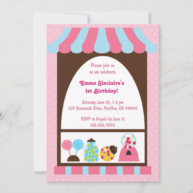 Sötar och behandlar Inbjudan 2 (Framsida)