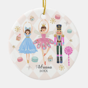 Sötar Personlig Nutcracker Macaroon Julgransprydnad Keramik