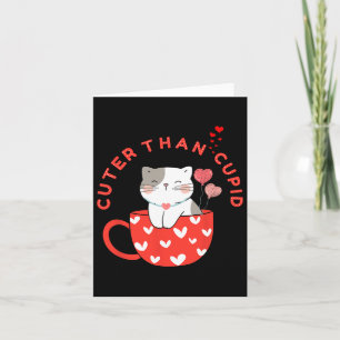 Sötare än Cupid Kawaii Katt I Mugg Päls Mamma Katt Kort