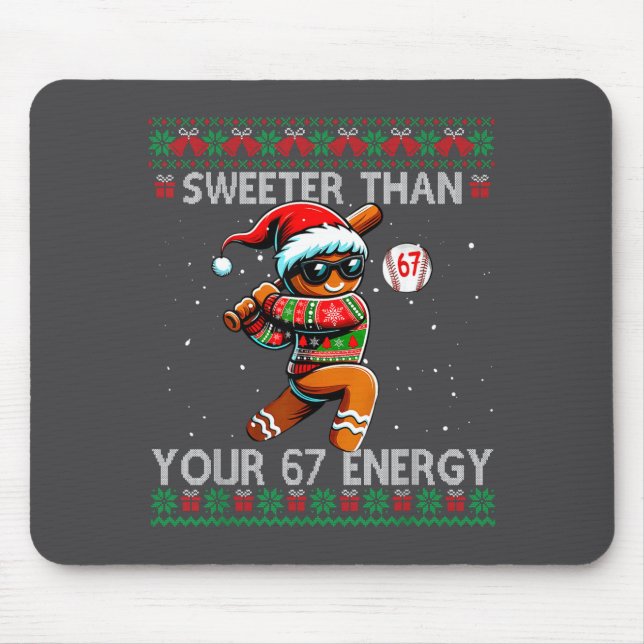 Sötare än din 67 Energy Gingerbread Baseboll C Musmatta (Framsidan)