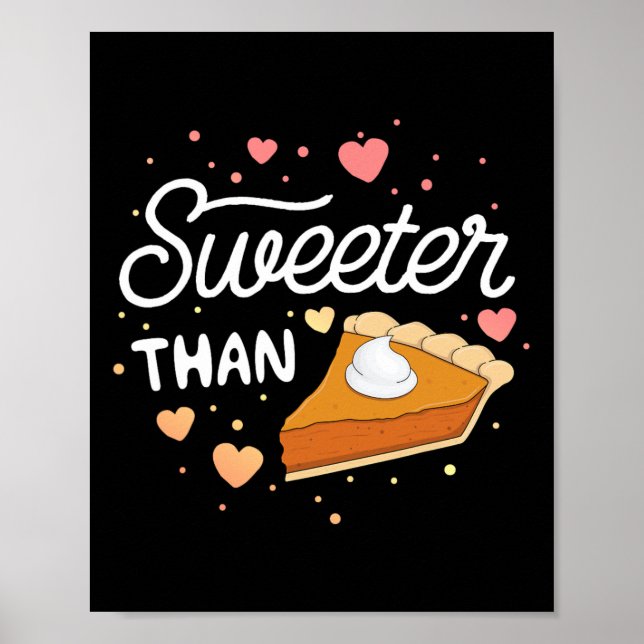 Sötare än pumpapaj Halloween-tröja barn än Poster (Framsidan)
