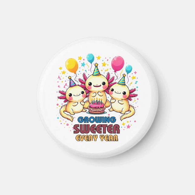 Sötare med varje år  magnet (Framsidan)