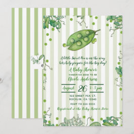 Sötärtsbalja Grönrandig Baby Shower Inbjudningar
