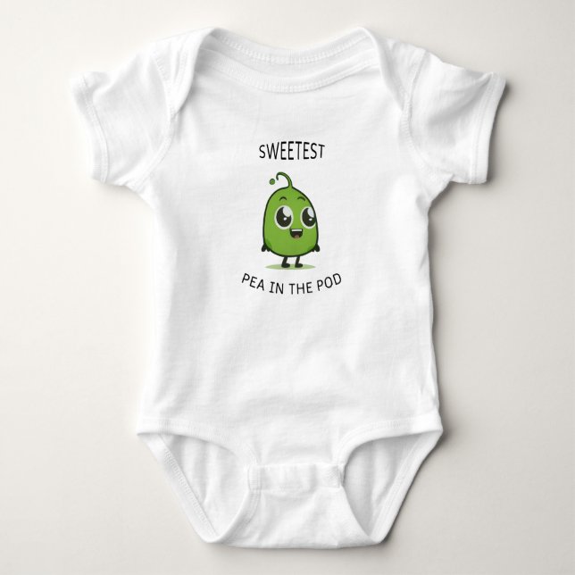 Sötaste ärta i Poden Cute Baby BodySuit T Shirt (Framsida)