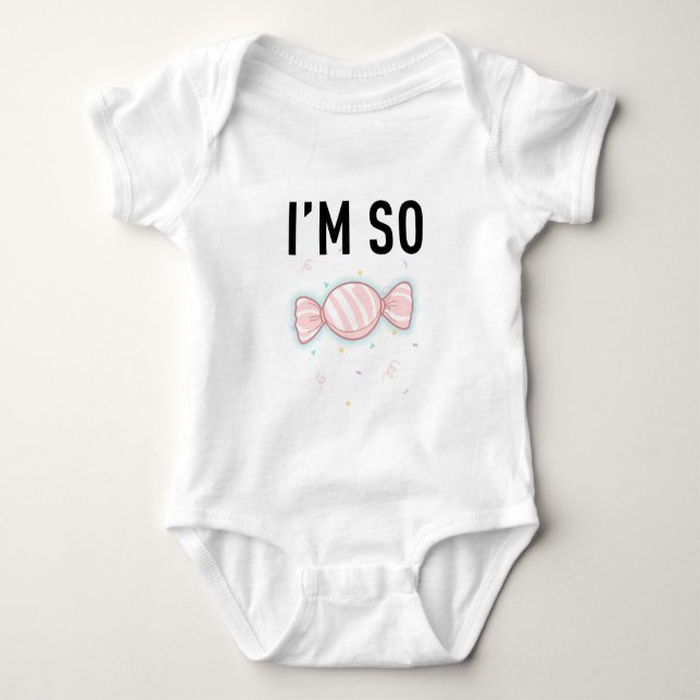 Sötaste Baby Candy Design - "JAG ÄR SÅ SÖT" T Shirt (Framsida)