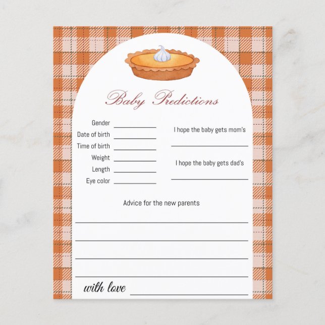 Sötaste Baby Förutsägelse Spelkort (Framsida)