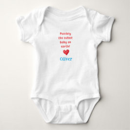 Sötaste Baby På Jorden & Namn, Babypresent, T Shirt
