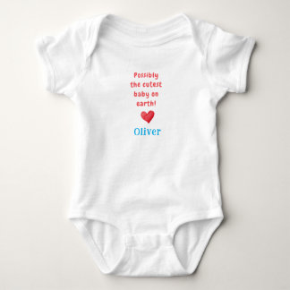 Sötaste Baby På Jorden & Namn, Babypresent, T Shirt