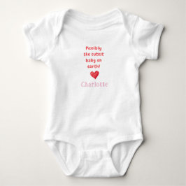 Sötaste baby på jorden & namn, present till baby, t shirt