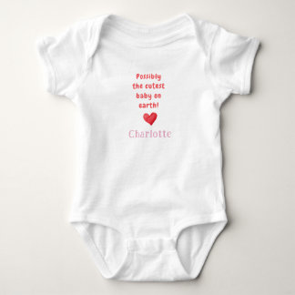 Sötaste baby på jorden & namn, present till baby, t shirt