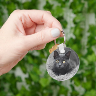 Sötaste babyddjur Grå katt Nyckelring