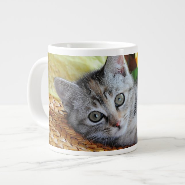 Sötaste babyndjur | Lugnande kattunge Jumbo Mugg (Framsida vänster)