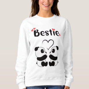 Sötaste Bästa-Vän Panda Grafik Tröja