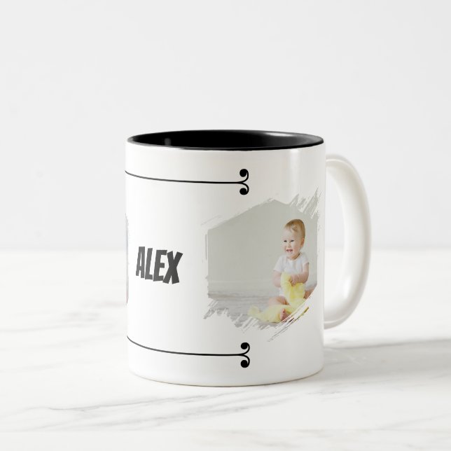 Sötaste bebisen någonsin! Personlig fotomugg med n Två-Tonad Mugg (Framsida höger)
