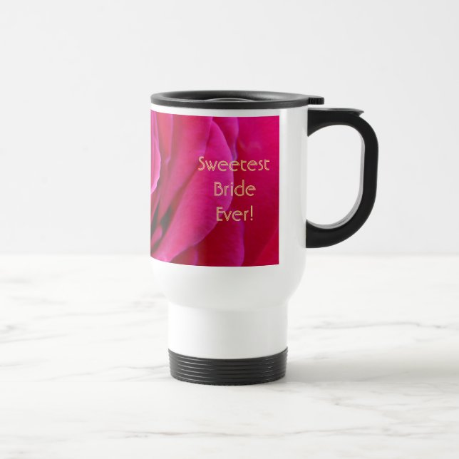 Sötaste bruden någonsin! Kaffe kopp rosa ros blomm (Höger)